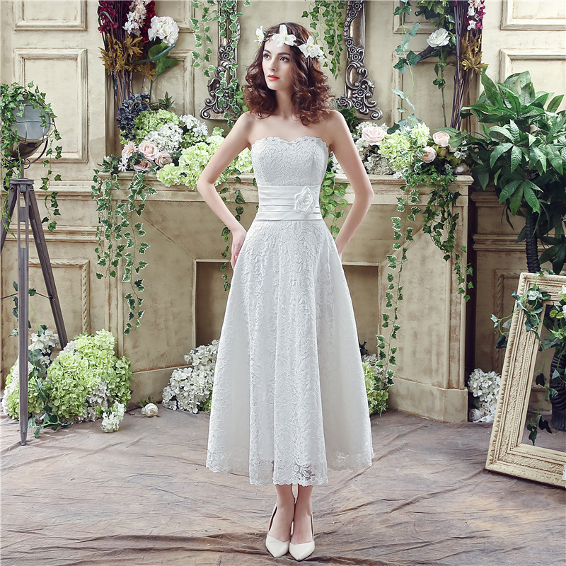 Elegant Ankle Length Wedding Dresses