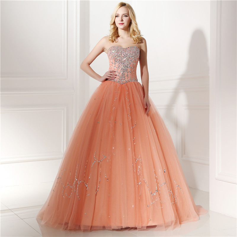 Peach Graduation Dress