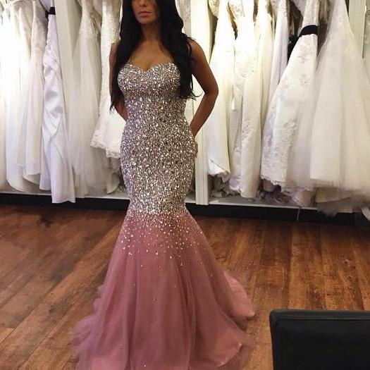 rhinestone mermaid dress